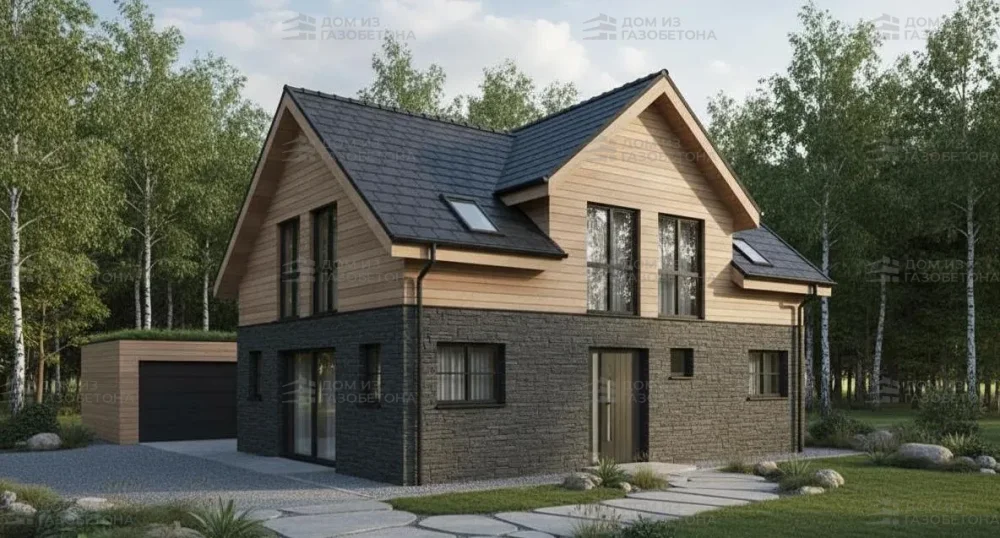 Проект Двухэтажный дом 13 на 9, 127 м2