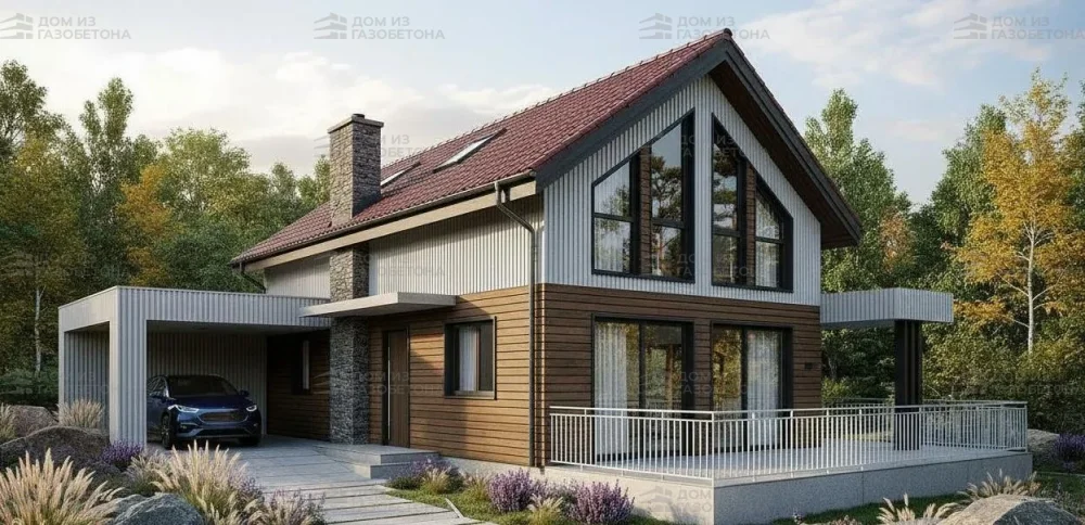 Проект Двухэтажный дом 11 на 17, 122 м2