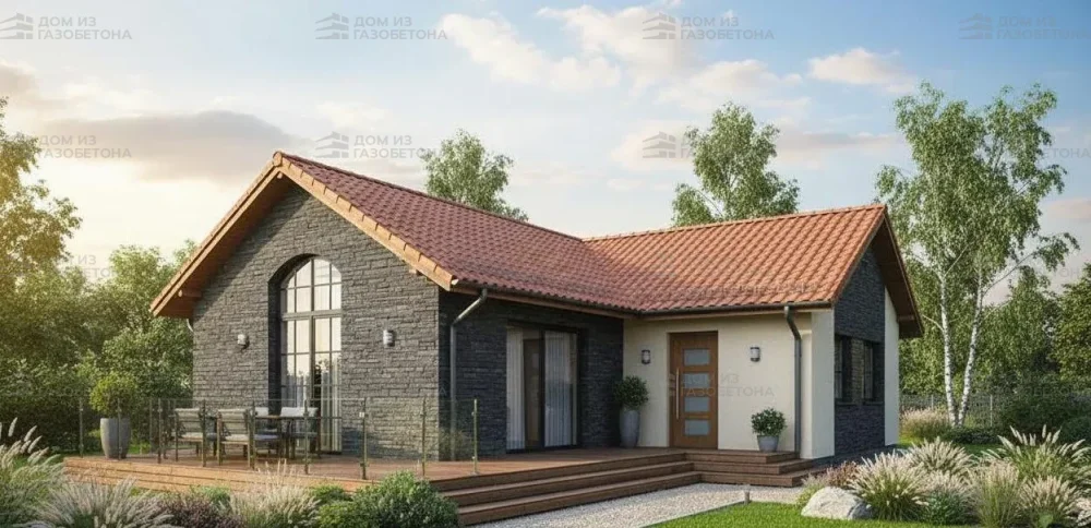 Проект Одноэтажный дом 11 на 11, 94 м2