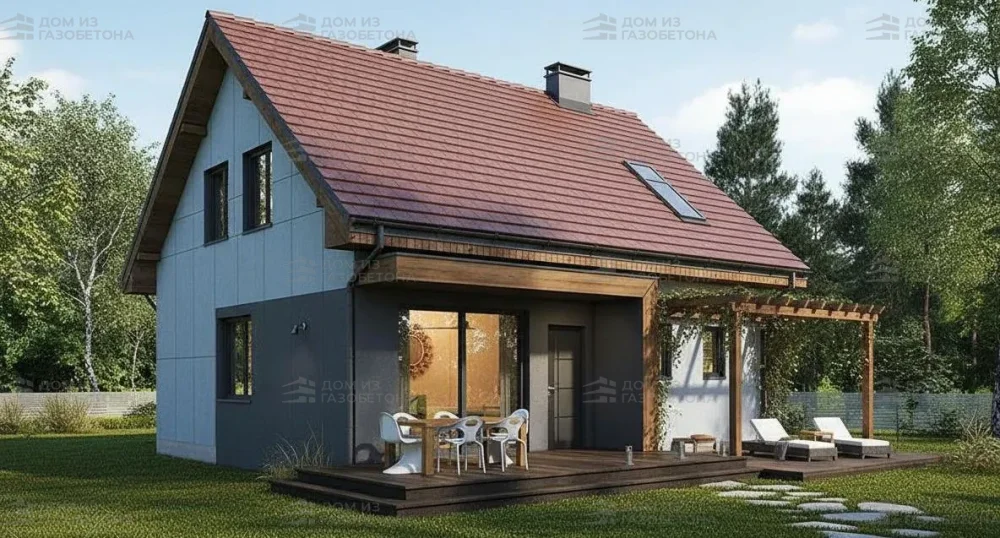 Проект Двухэтажный дом 9 на 9, 117 м2