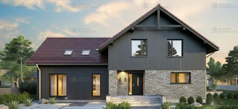 Проект Двухэтажный дом 17 на 11, 247 м2