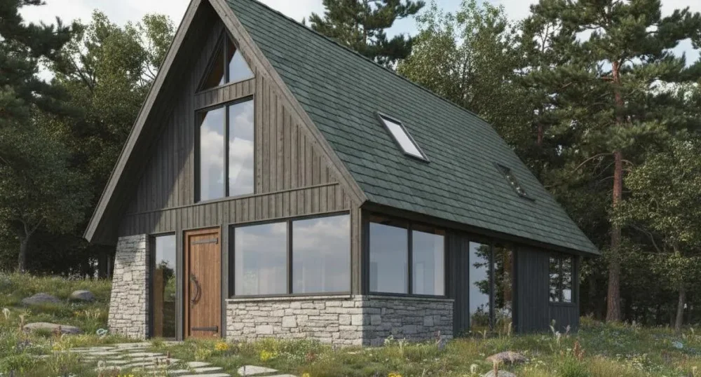 Проект Двухэтажный дом 7 на 7, 43 м2