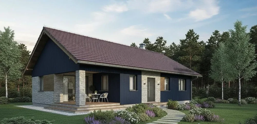 Проект Одноэтажный дом 10 на 22, 150 м2