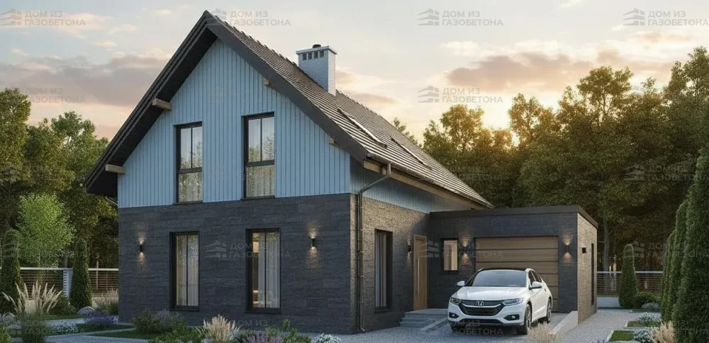 Проект Двухэтажный дом 9 на 9, 109 м2