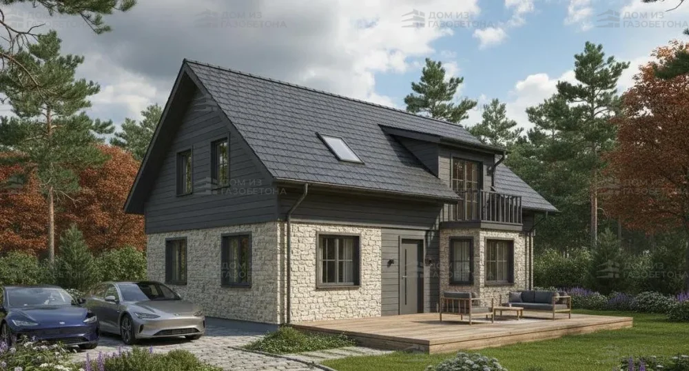 Проект Двухэтажный дом 12 на 15, 182 м2