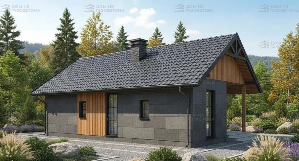 Проект Одноэтажный дом 12 на 7, 62 м2